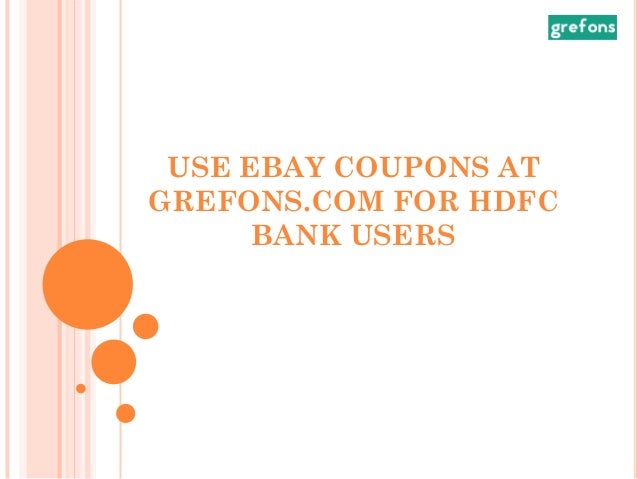 hdfc coupons for ebay 2019